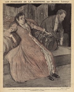 Scena da Le Possédés de la Morphine di Maurice Talmeyr da Théophile Alexandre Steinlen